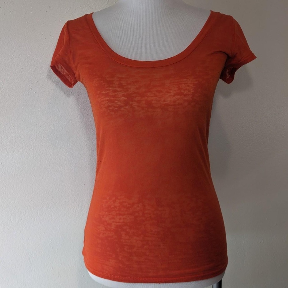 Rue21 Women's Scoop Neck Short Sleeve Top - Orange